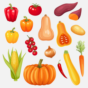 水果與蔬菜的動(dòng)畫插畫集錦